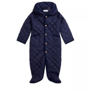 Ralph Lauren baby Unisex Quilted Hooded One Piece  snowsuit bunting 6 months